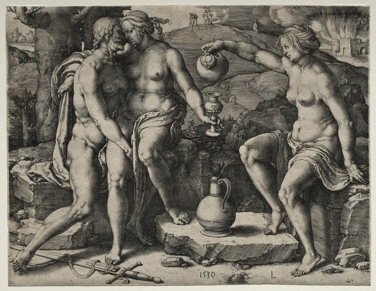 Lot y Sus Hijas de Lucas van Leyden