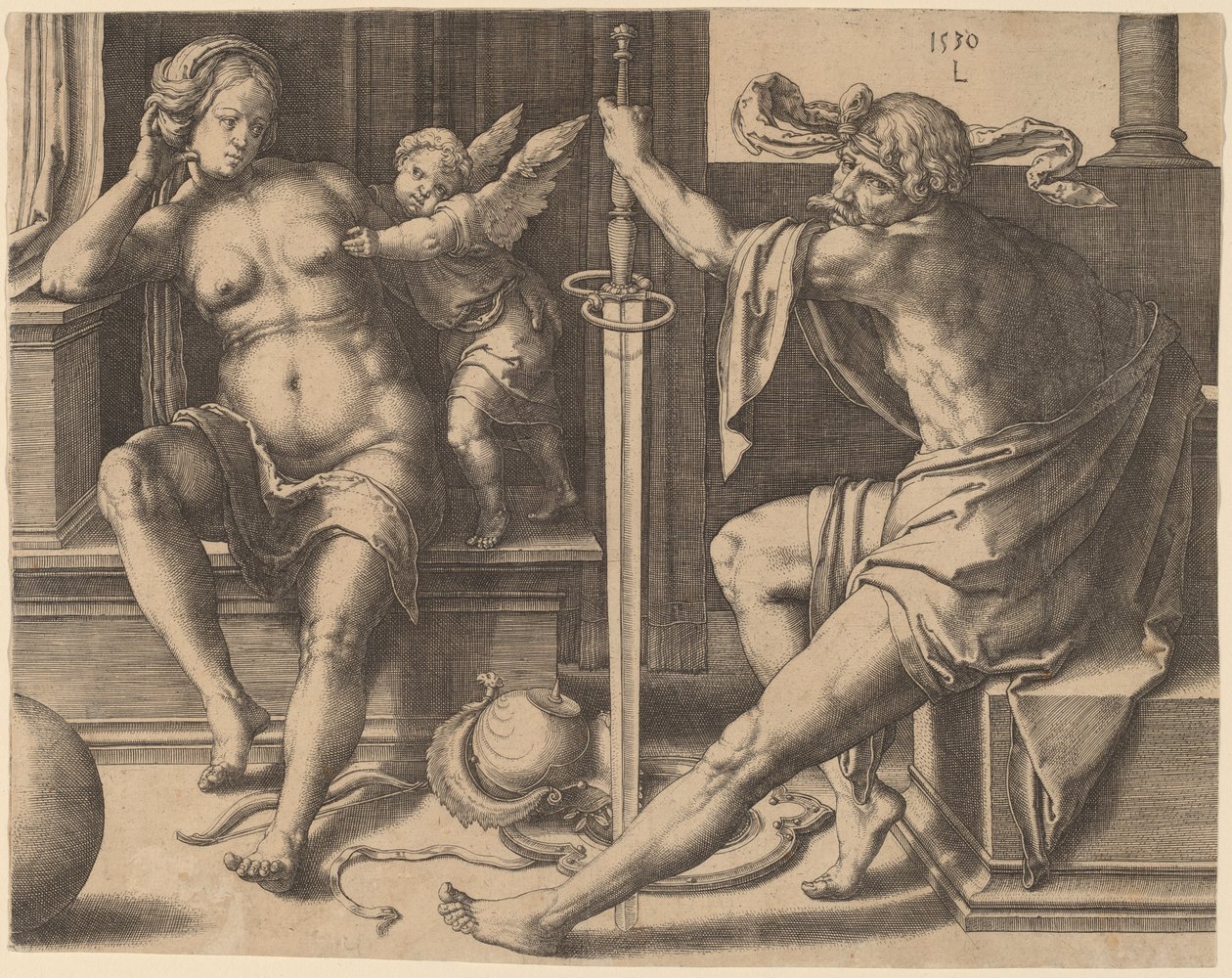 Marte, Venus y Cupido de Lucas van Leyden