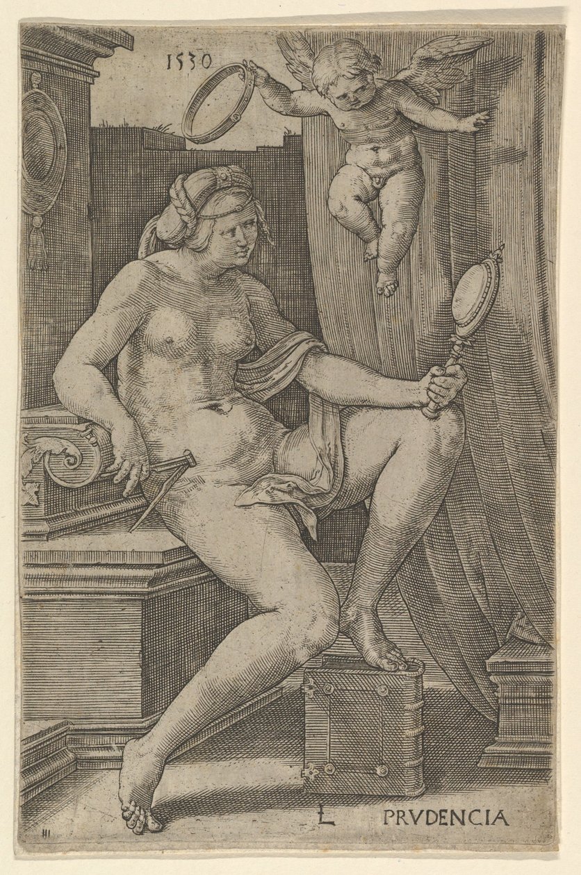 Prudencia, de la serie Las Siete Virtudes de Lucas van Leyden