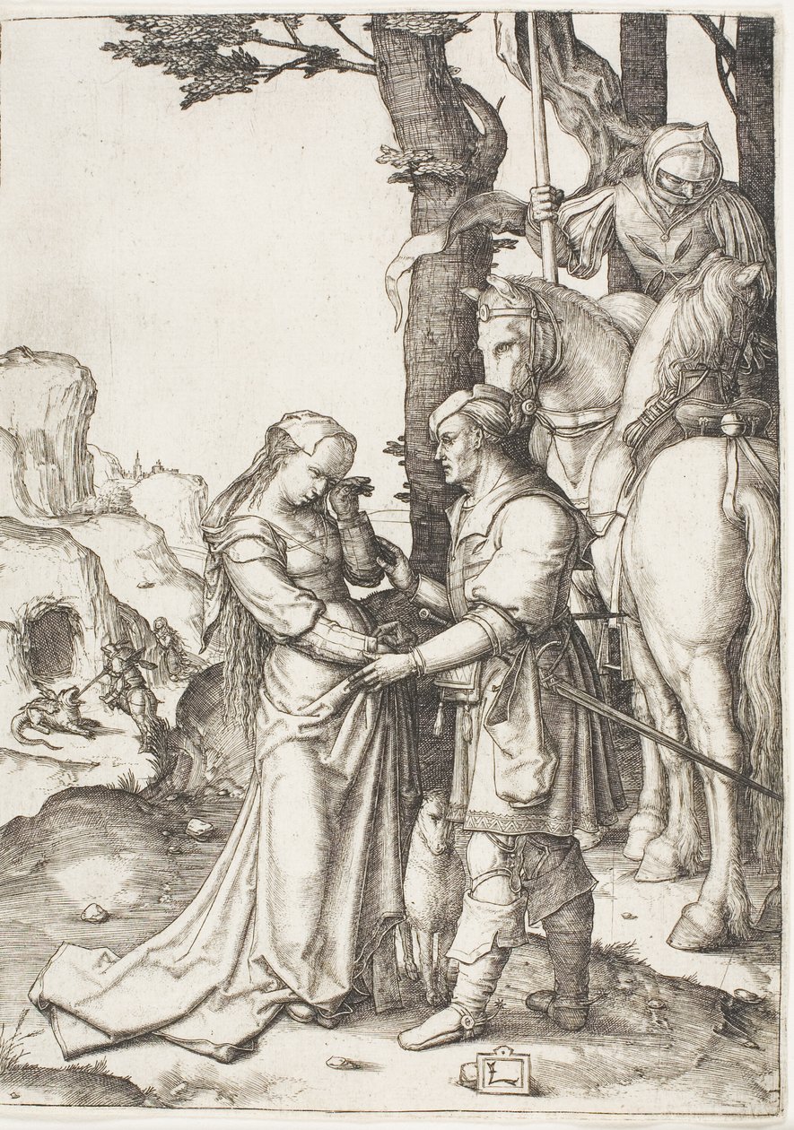 San Jorge liberando a la princesa de Lucas van Leyden