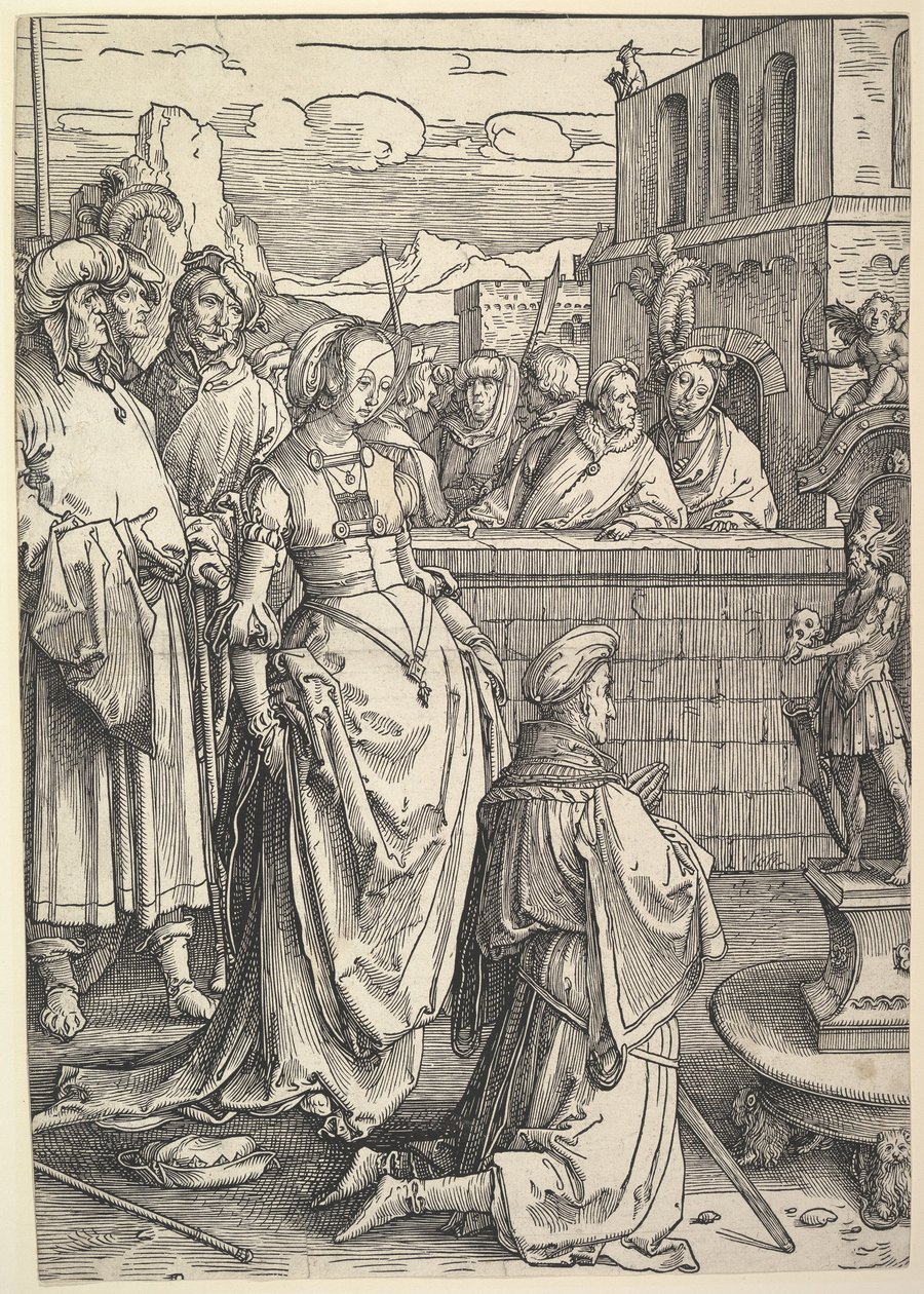 Salomón adorando a un ídolo de Lucas van Leyden