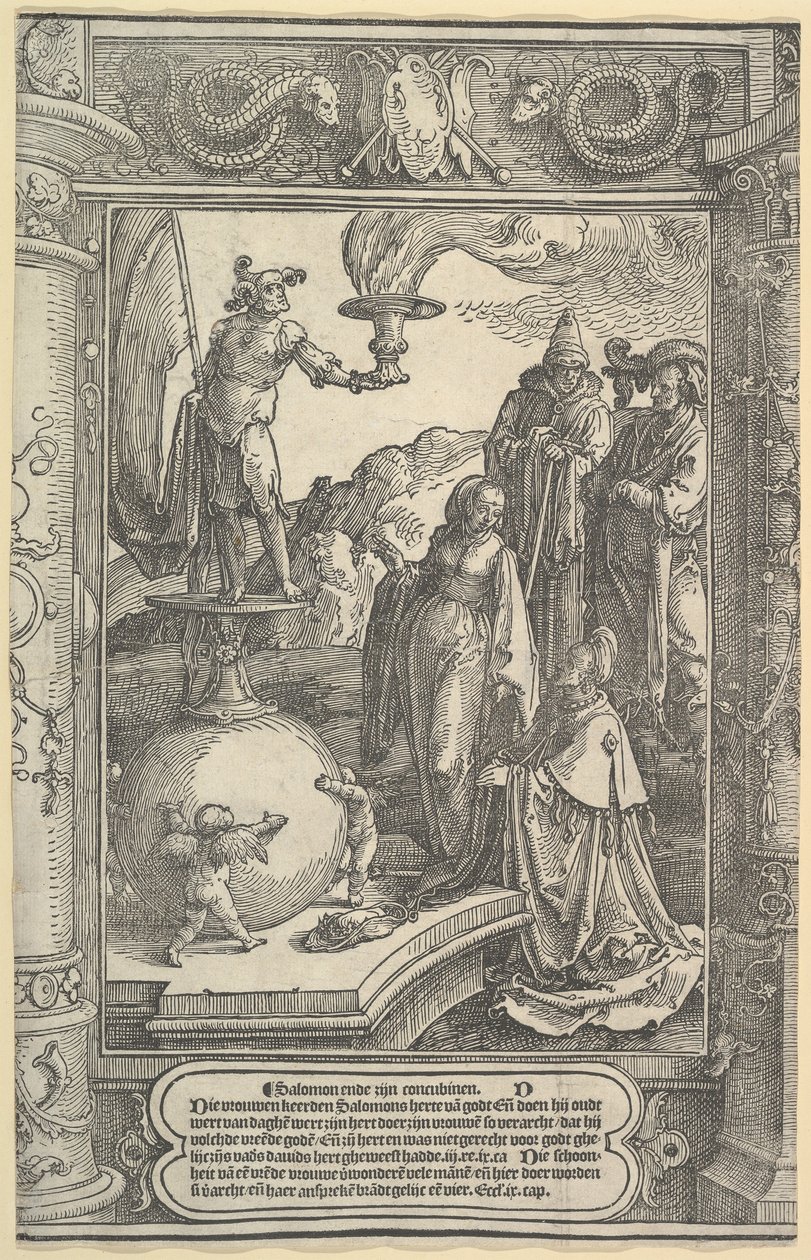 La idolatría de Salomón [I Reyes, 11:1-8] de Lucas van Leyden
