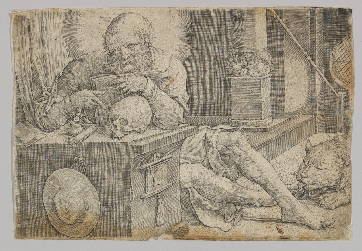 San Jerónimo en su estudio de Lucas van Leyden