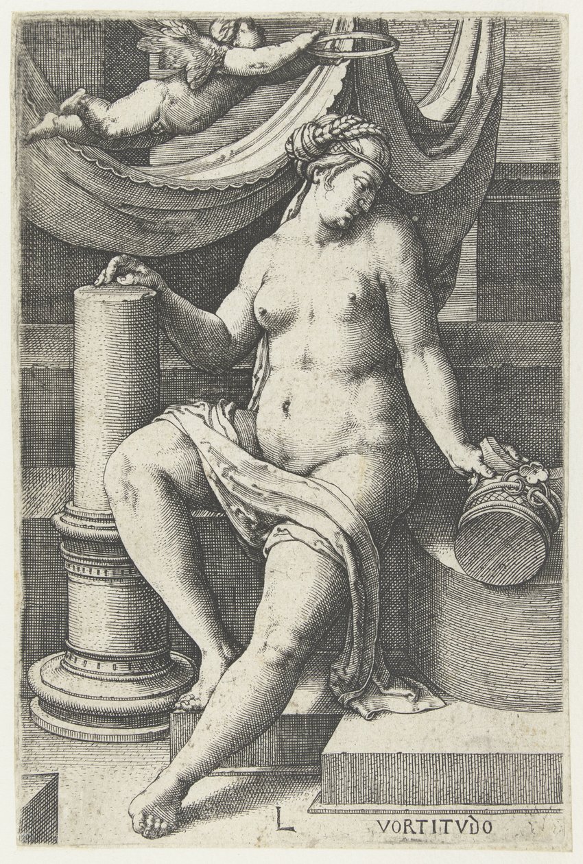 Que te mejores pronto Vortitudo (título sobre objeto) Siete virtudes (título de la serie) de Lucas van Leyden