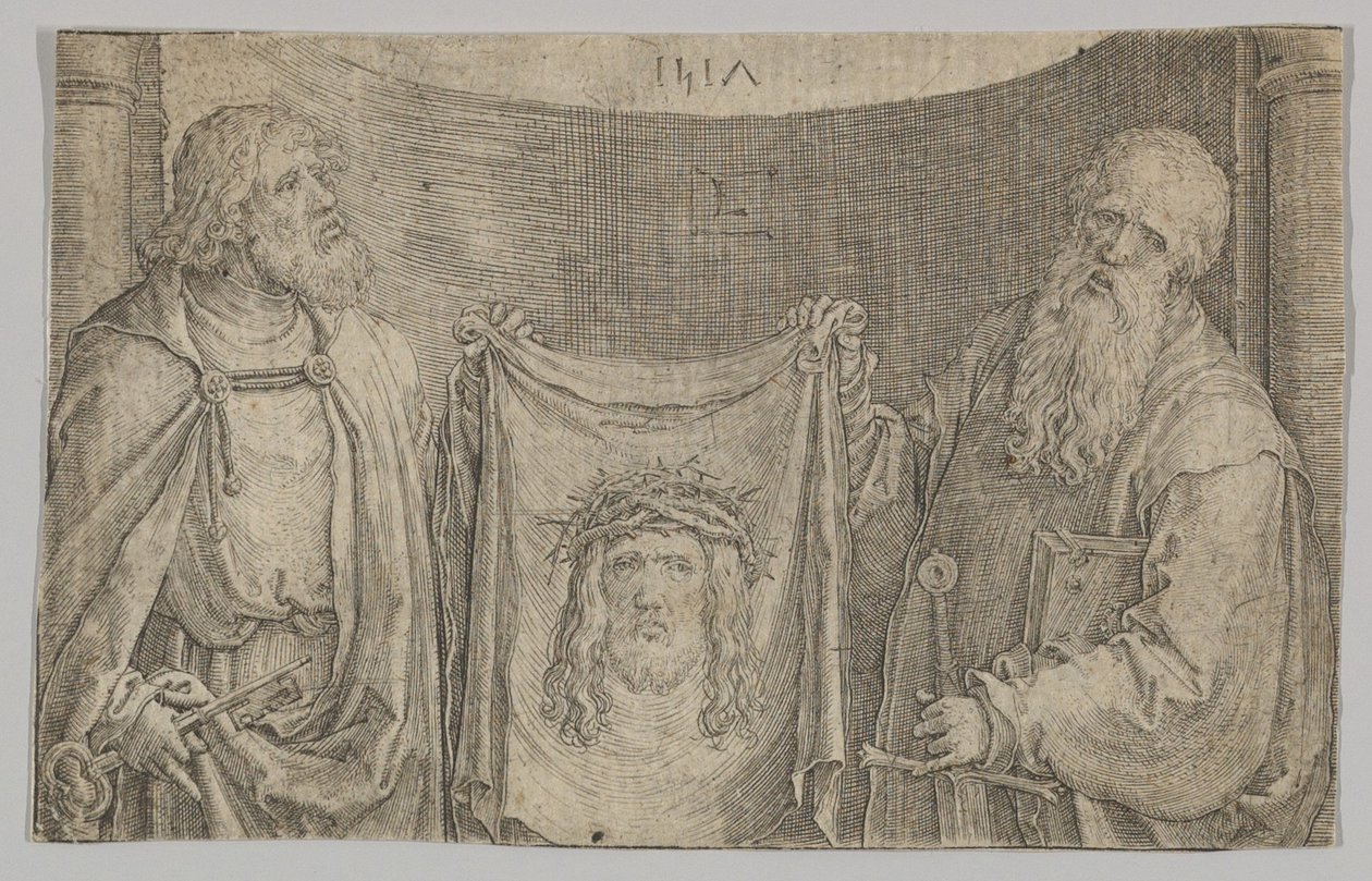 San Pedro y San Pablo con el Vernicle, 1517 de Lucas van Leyden