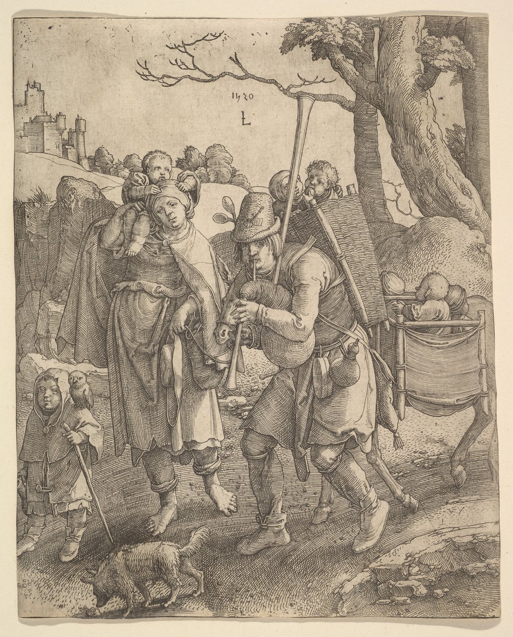 Los mendigos Eulenspiegel, 1520 de Lucas van Leyden