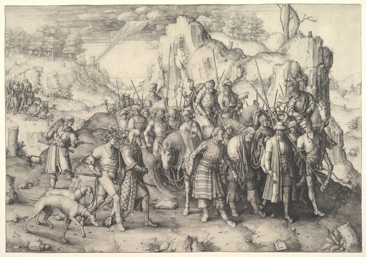 La conversión de San Pablo, 1509 de Lucas van Leyden