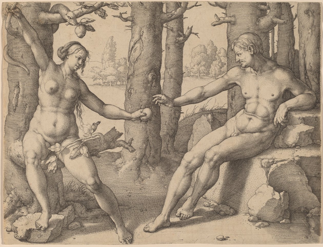 La caída del hombre de Lucas van Leyden