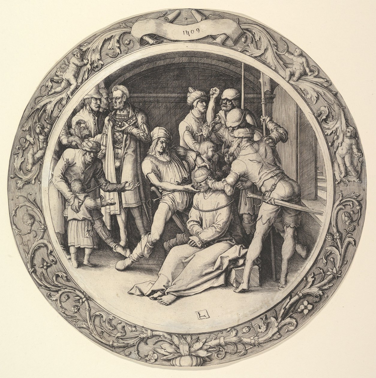 «La burla a Cristo», de la «Pasión Circular» de Lucas van Leyden