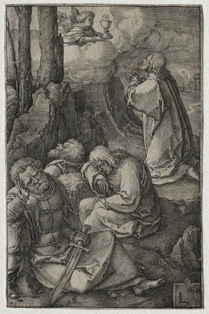 La Pasión: La agonía en el jardín, 1521 de Lucas van Leyden