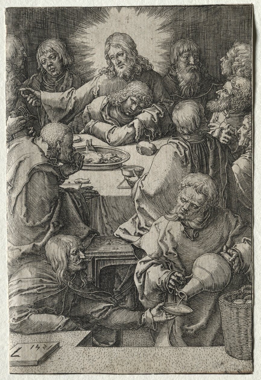 La Pasión: La Última Cena, 1521 de Lucas van Leyden
