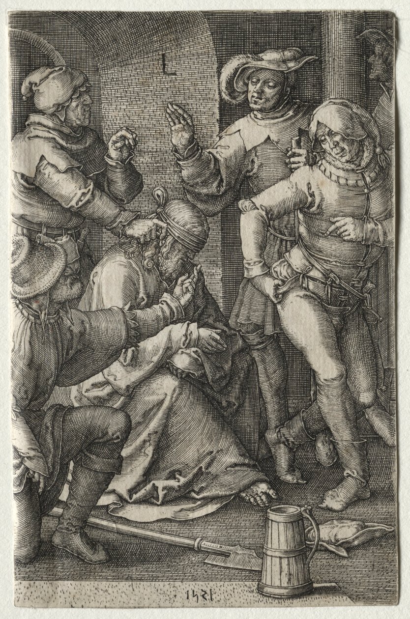 La Pasión: La Burla de Cristo, 1521 de Lucas van Leyden
