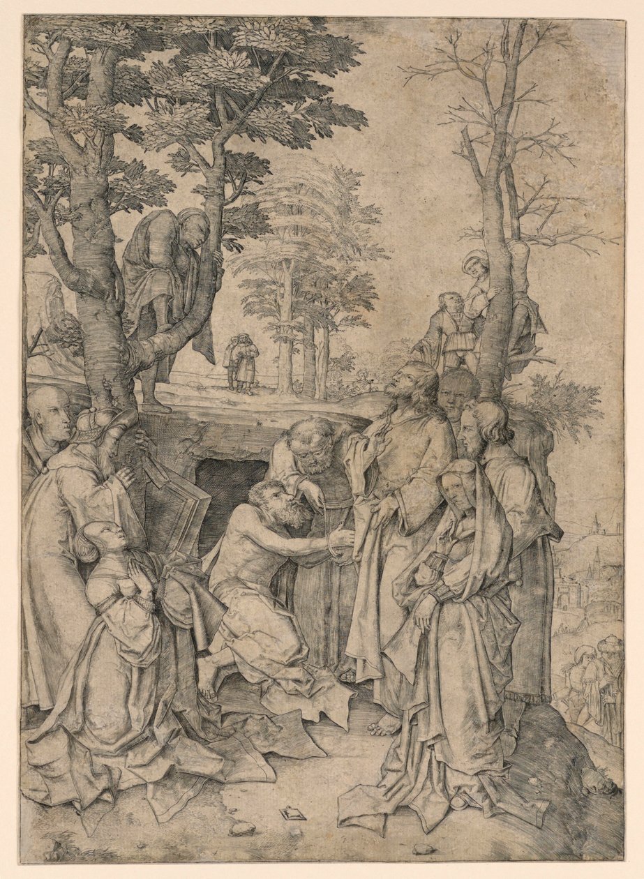 La resurrección de Lázaro de Lucas van Leyden