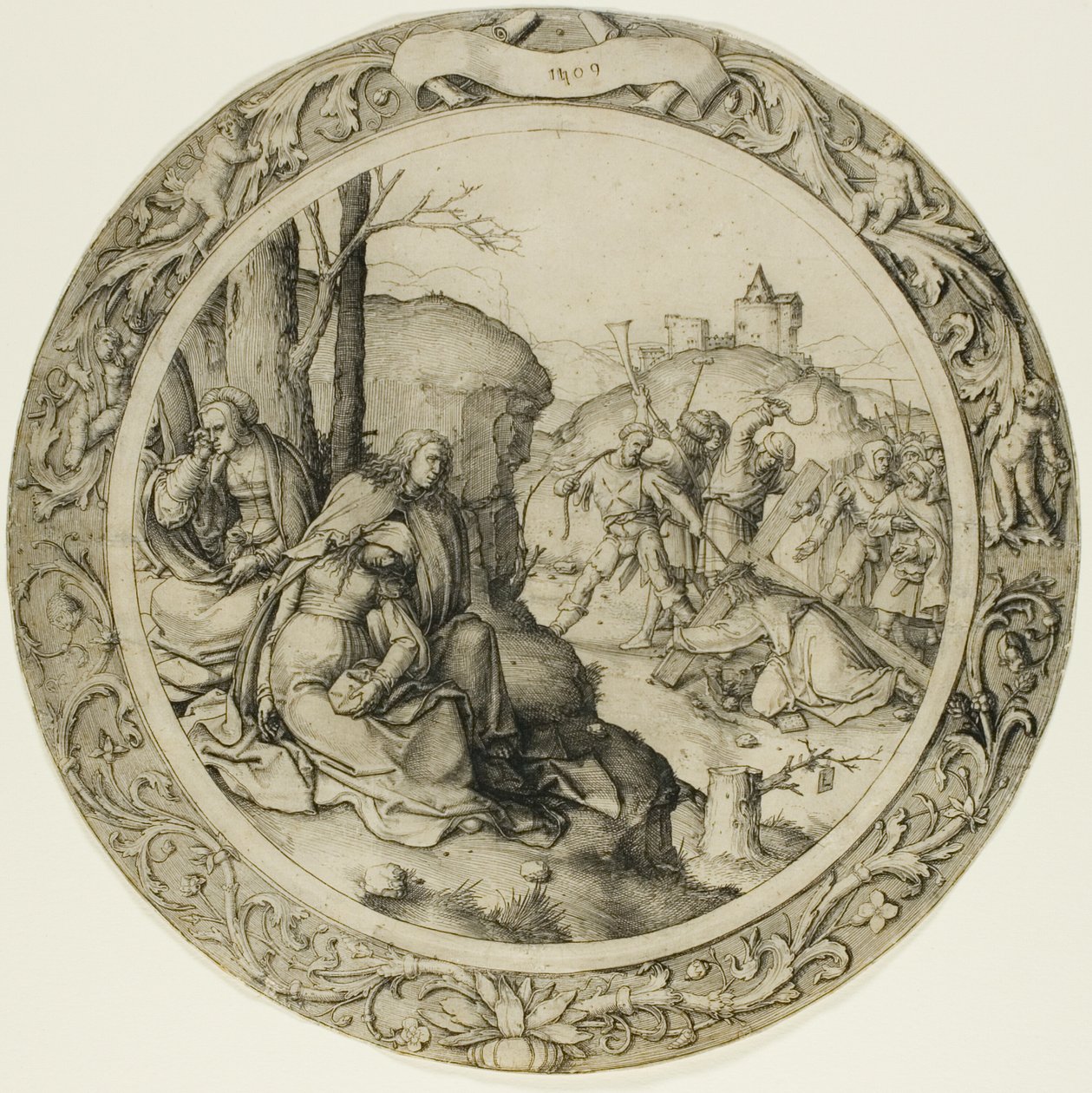 La Pasión Redonda: Cristo cargando la cruz de Lucas van Leyden