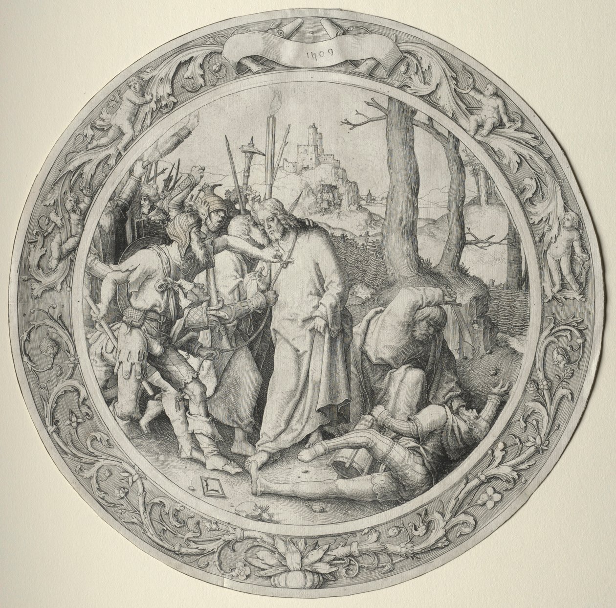 La Pasión Redonda: La traición de Cristo, 1509 de Lucas van Leyden