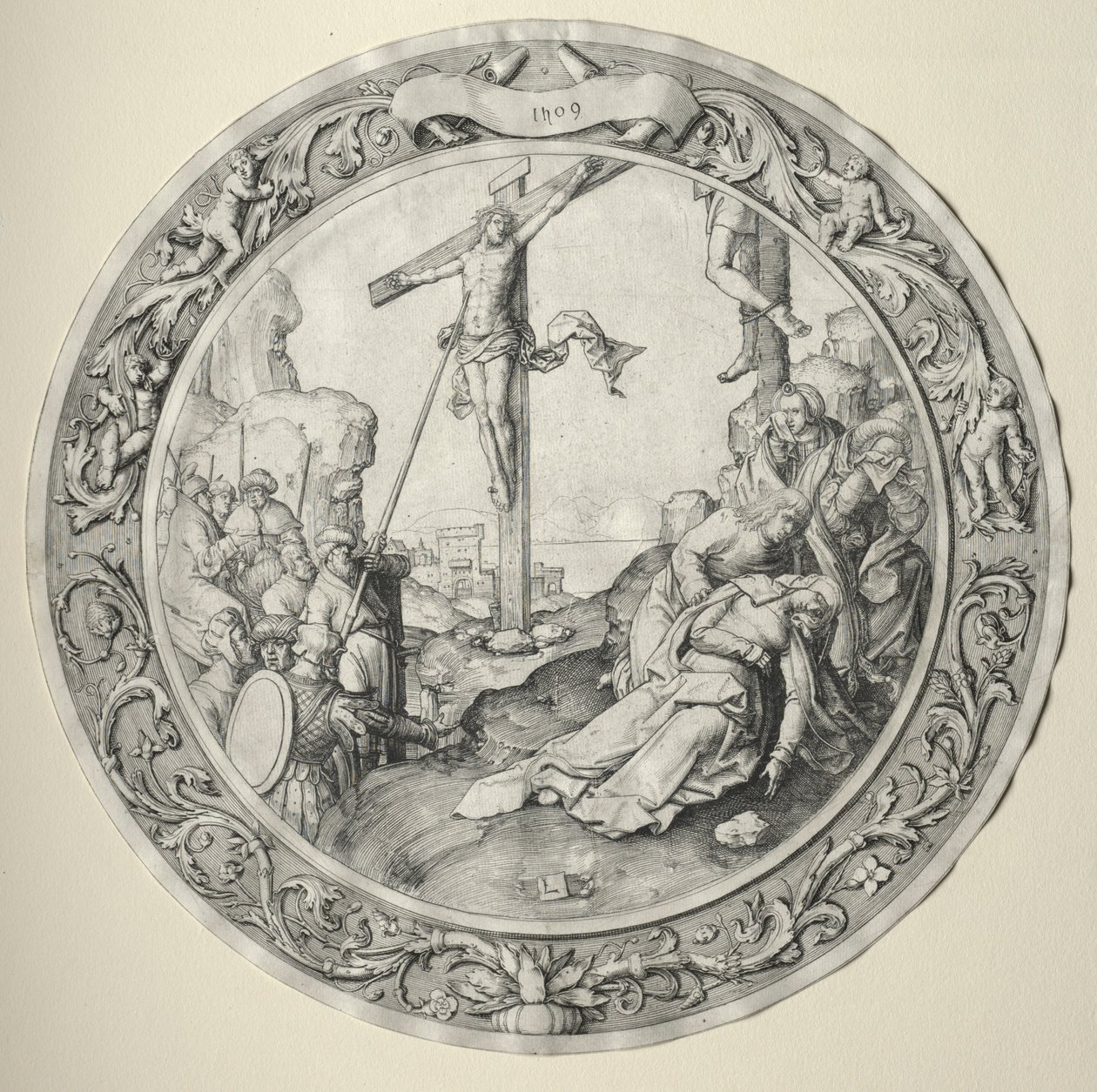 La Pasión Redonda: La Crucifixión, 1509 de Lucas van Leyden
