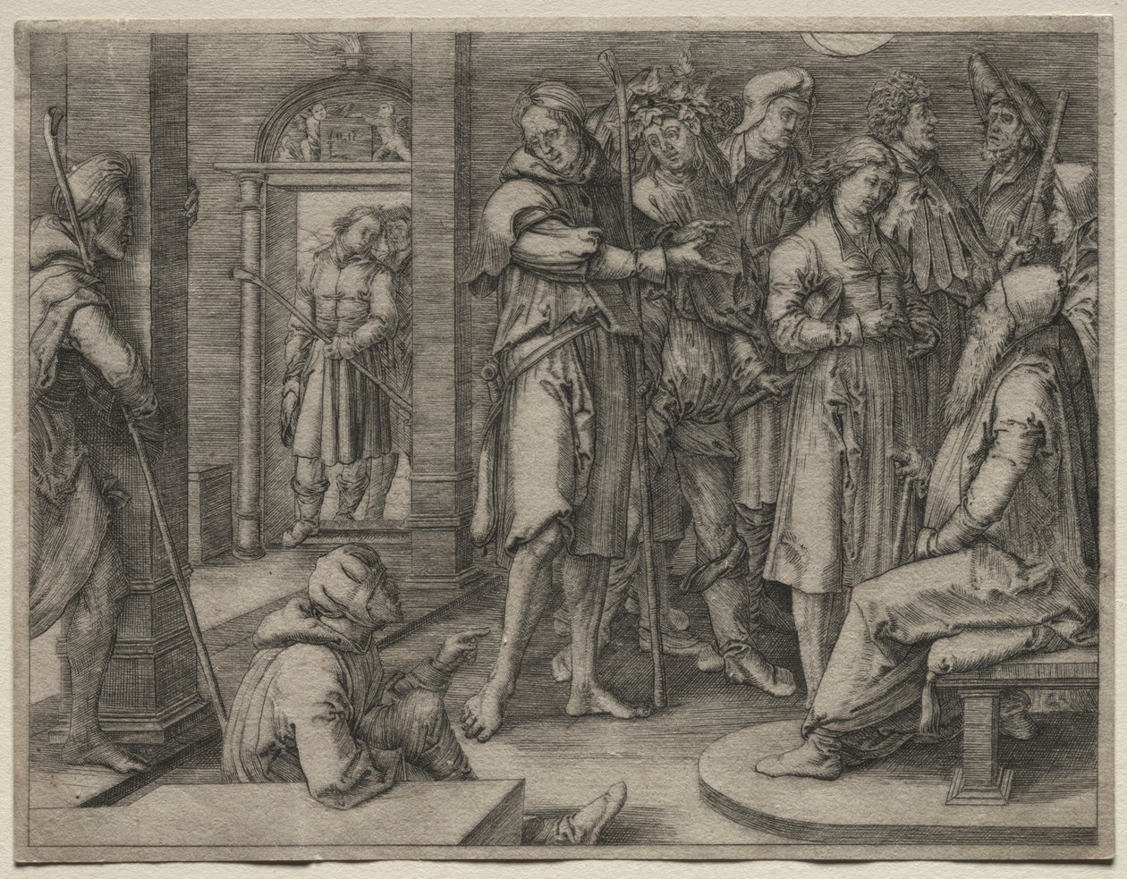 La Historia de José: José Interpreta su Sueño a Jacob de Lucas van Leyden