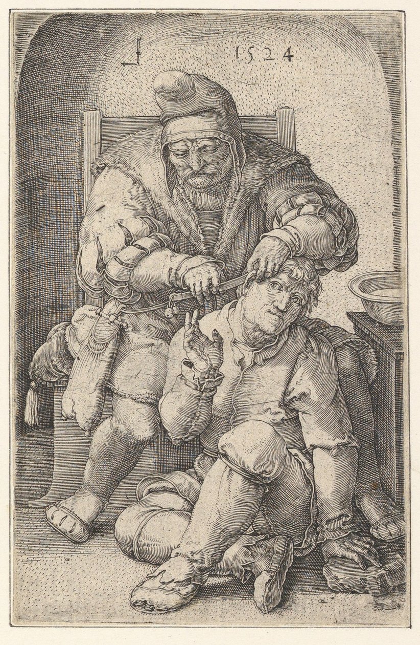 El cirujano, 1524 de Lucas van Leyden