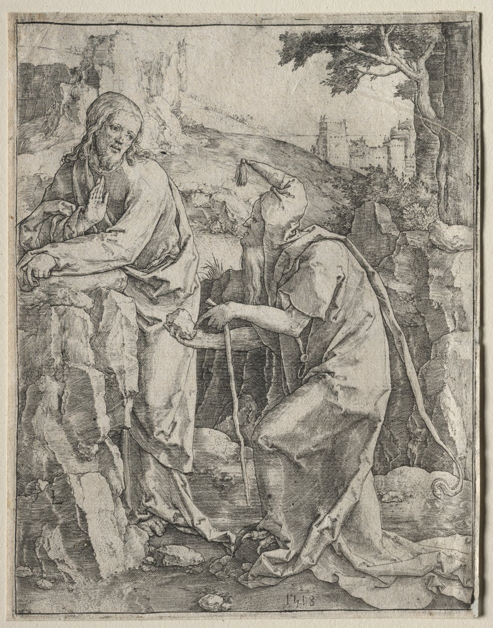 La tentación de Cristo de Lucas van Leyden