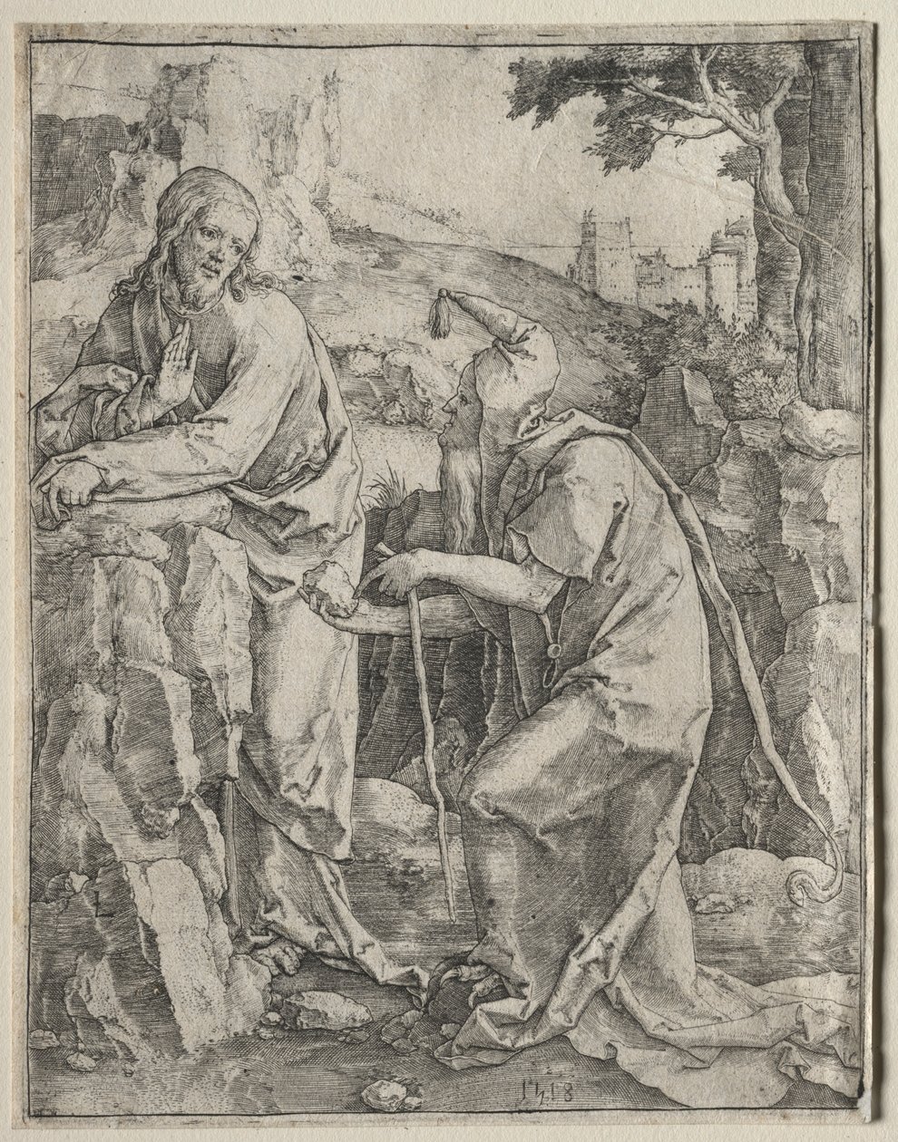 La tentación de Cristo, 1518 de Lucas van Leyden