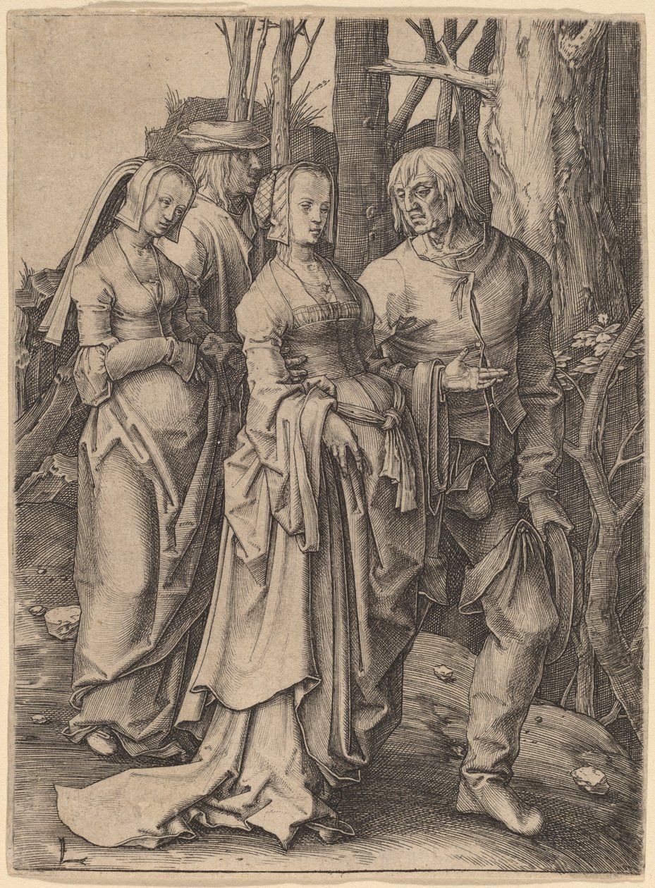 Las dos parejas en el bosque de Lucas van Leyden