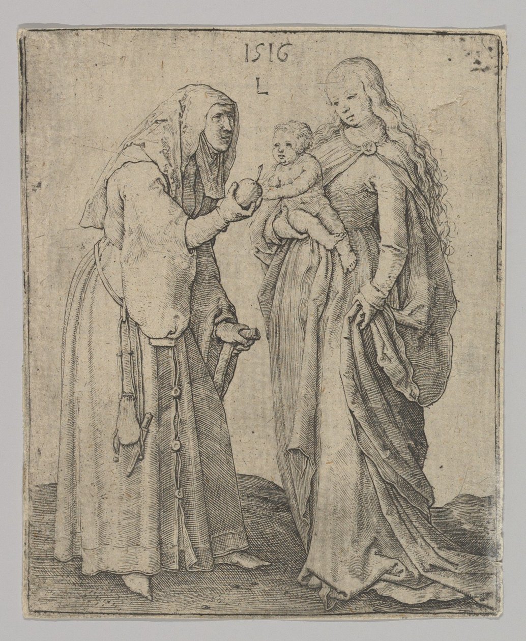 La Virgen con el Niño y Santa Ana, 1516 de Lucas van Leyden