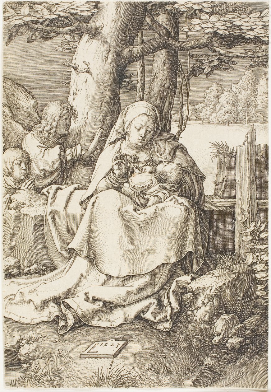 La Virgen y el Niño con dos ángeles de Lucas van Leyden