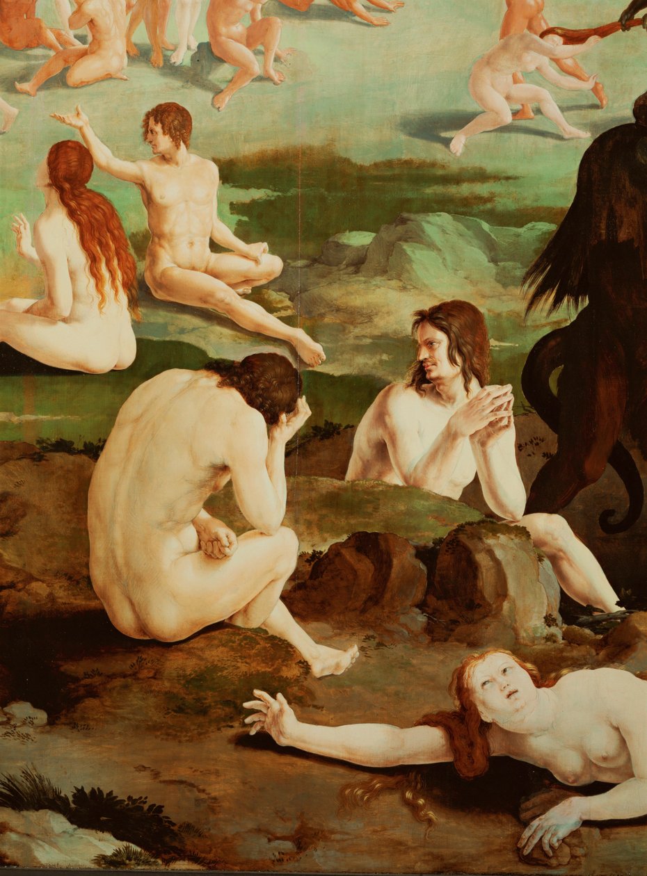 Los muertos se levantan de sus tumbas (óleo sobre madera) de Lucas van Leyden