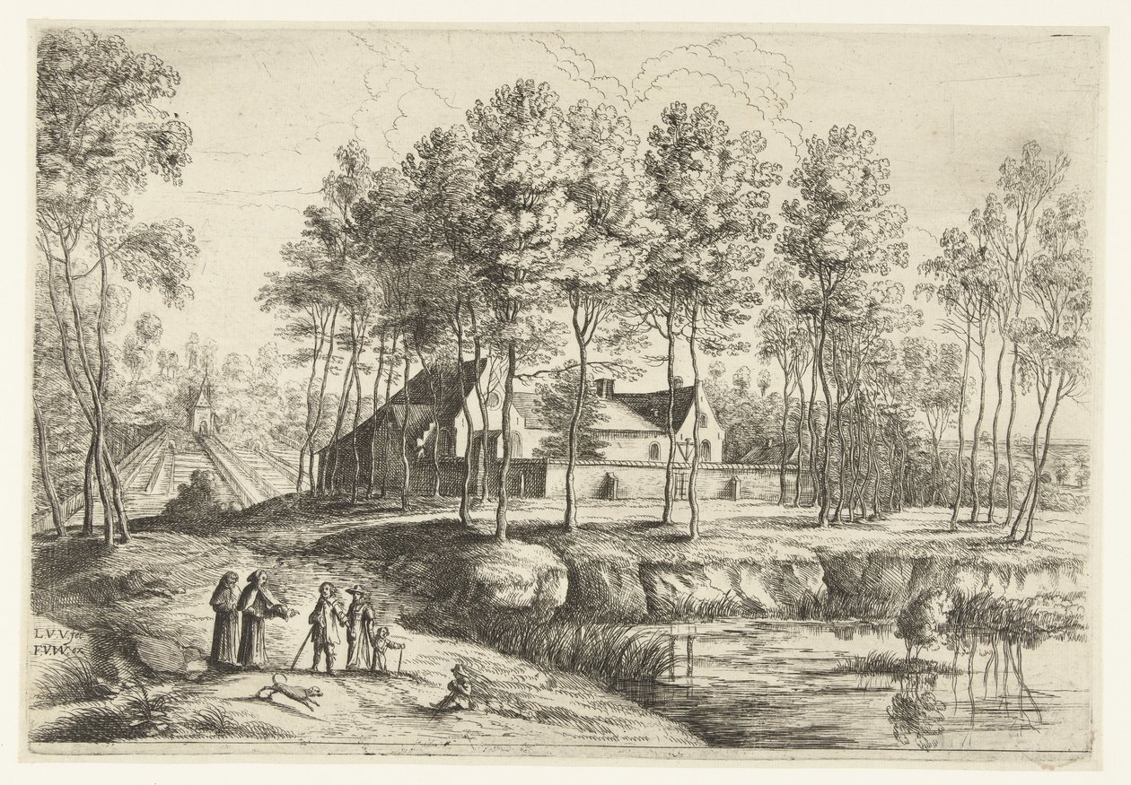 Vista del monasterio capuchino de Tervueren de Lucas van Uden