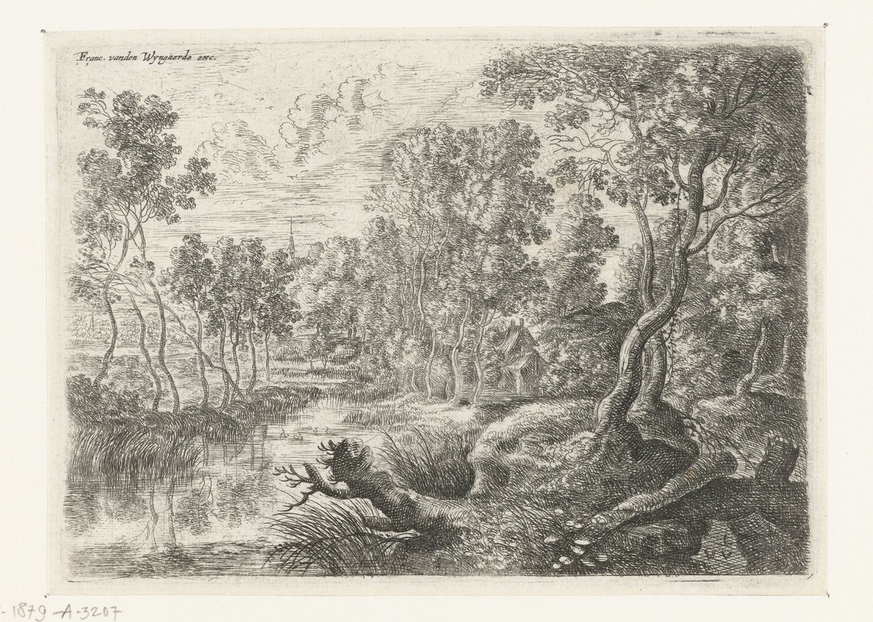 paisaje con un arroyo Seis paisajes (título de la serie) de Lucas van Uden