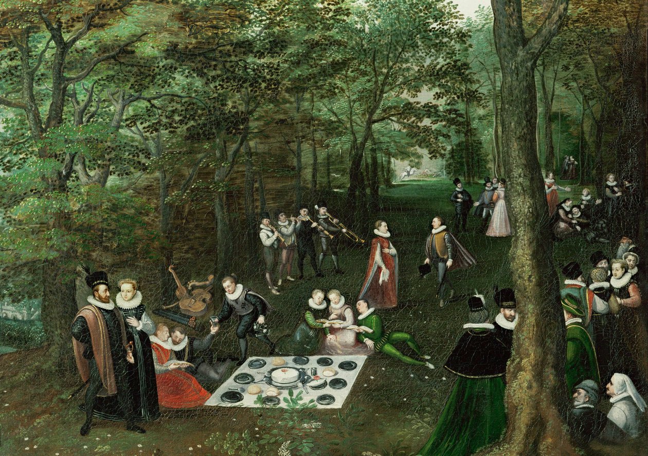 Primavera. El Picnic ... (óleo sobre lienzo) de Lucas van Valckenborch