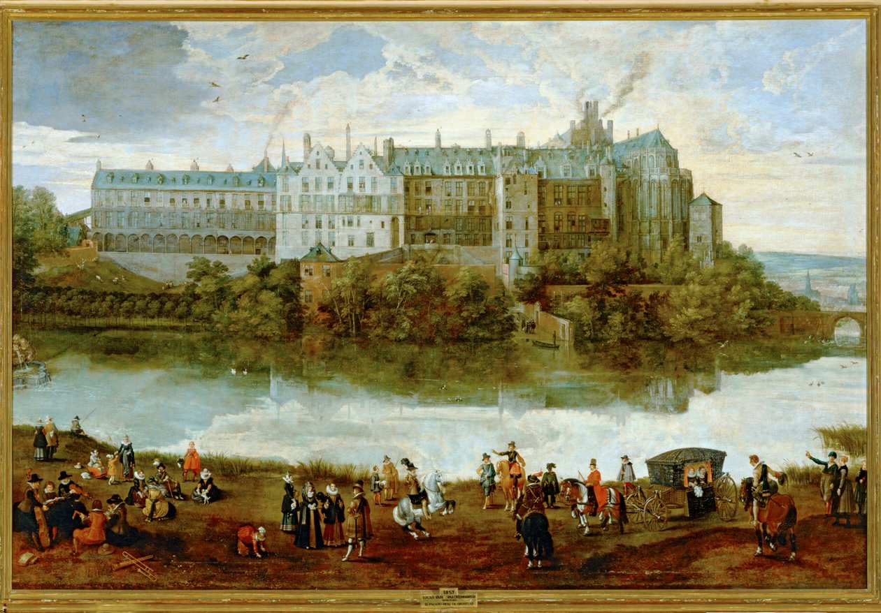 El Palacio Real de Bruselas ... (pintura sobre lienzo) de Lucas van Valckenborch