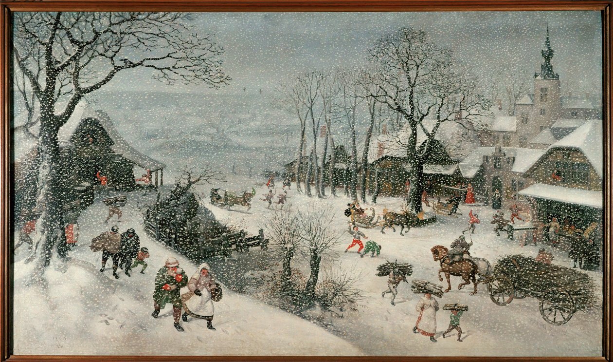 Invierno (febrero) (óleo sobre lienzo) de Lucas van Valckenborch
