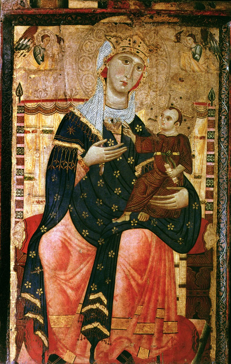 Madonna y Niño entronizados, c.1260 de Luccanese School