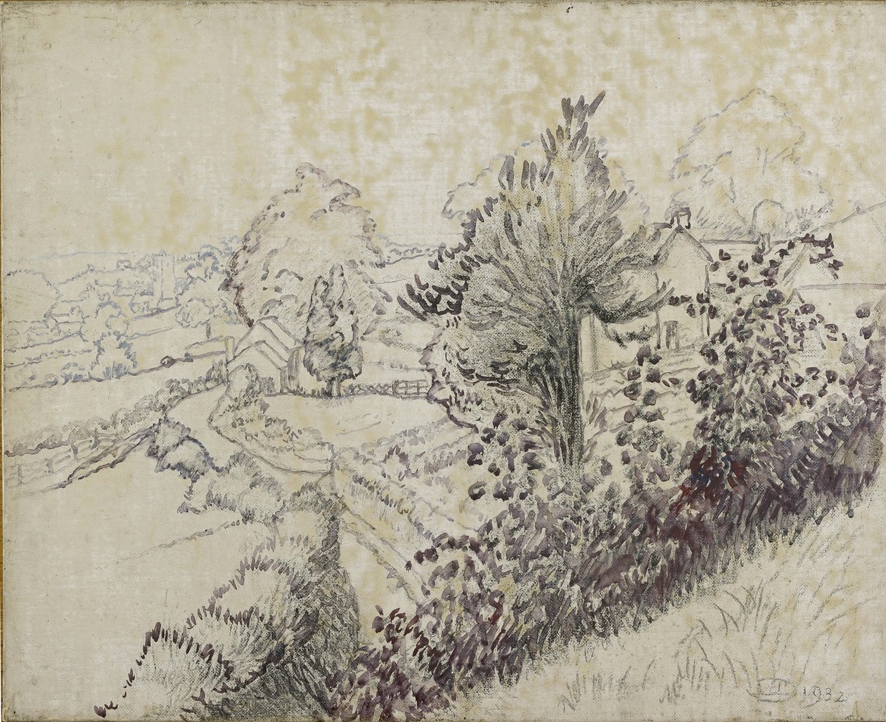 Vista de Leintwardine, 1932 de Lucien Pissarro