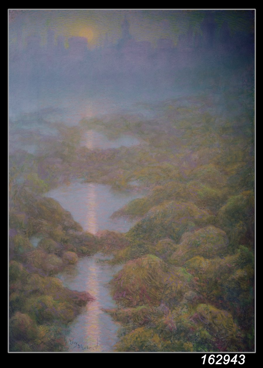 My Mother, Evening with a View of Ys (pastel sobre papel) de Lucien Levy Dhurmer