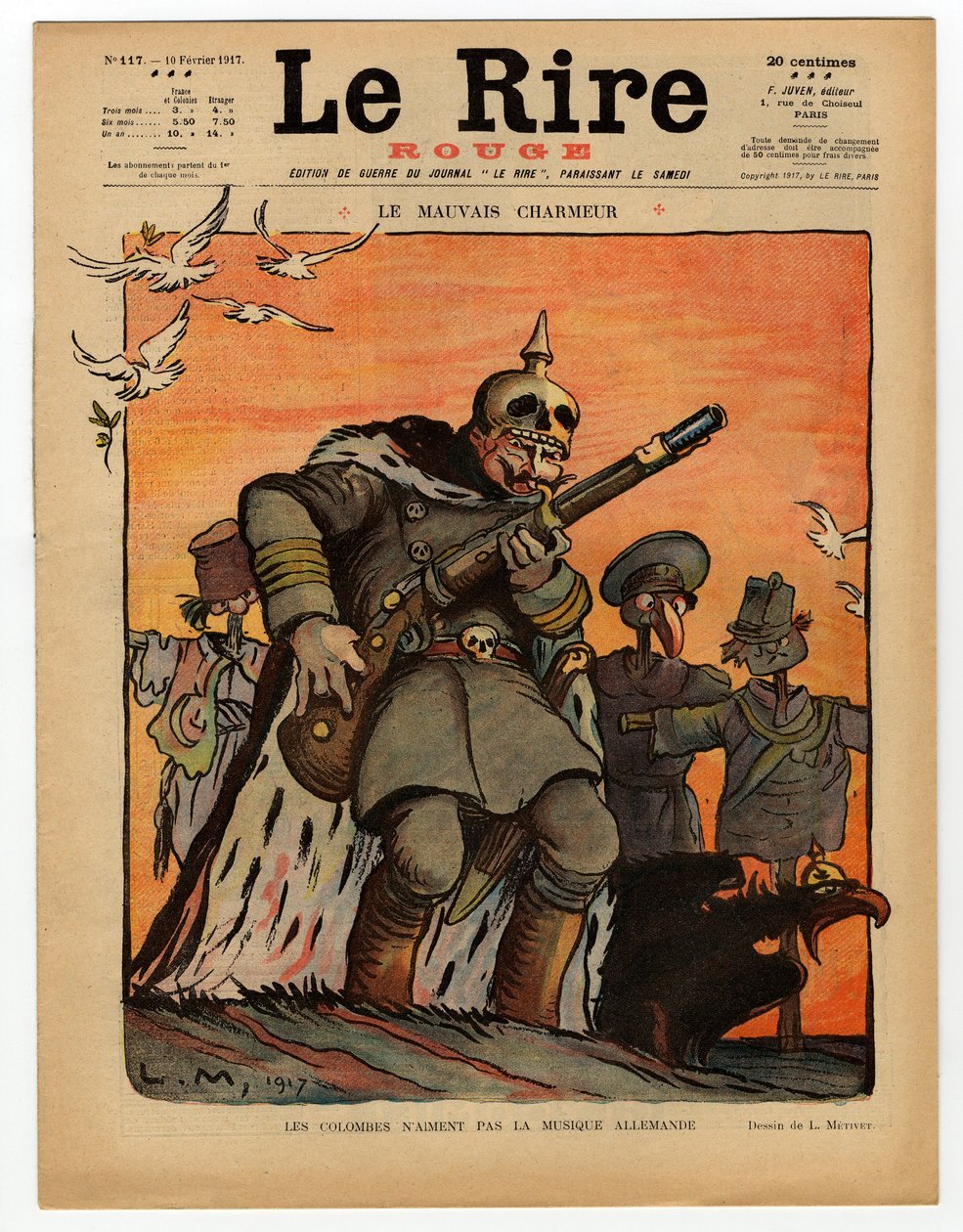 Portada de "Le Rire rouge", Satírico en Colores de Lucien Metivet