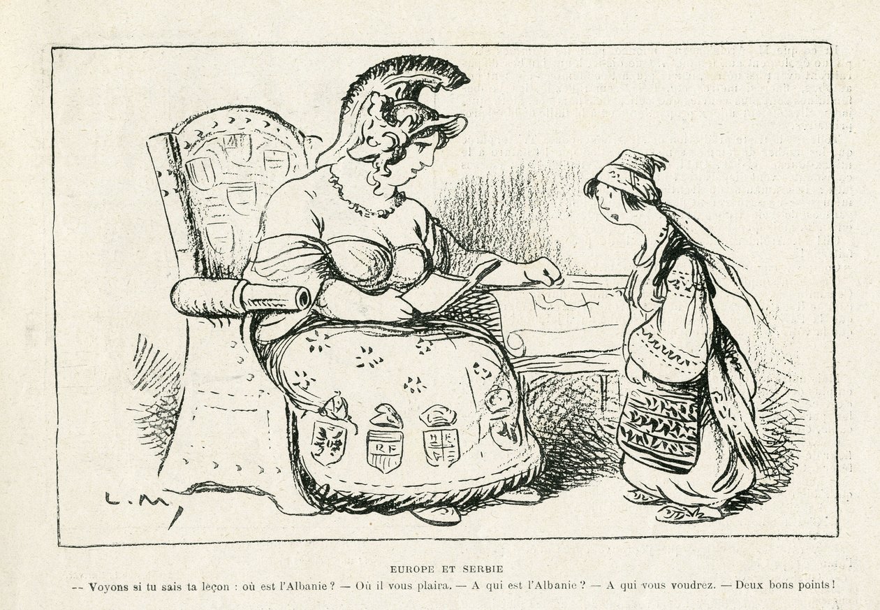 Ilustración en Le Rire, 01/11/13 - Europa y Serbia - Guerra de 14-18 de Lucien Metivet