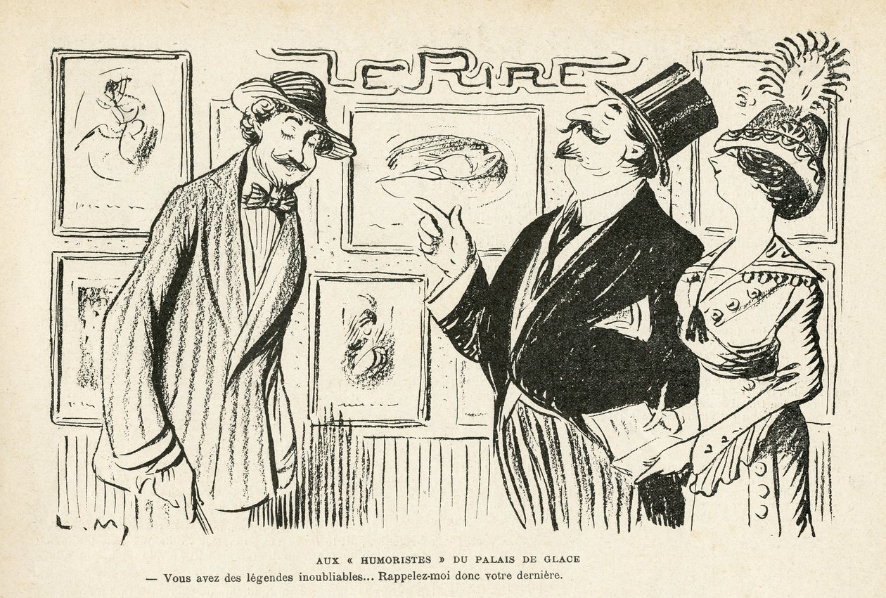 Ilustración en Le Rire, no 481, 27/04/12 - En los "Humoristas" del Palais des glaces - Salón de los independientes Humoristas (grabado) de Lucien Metivet