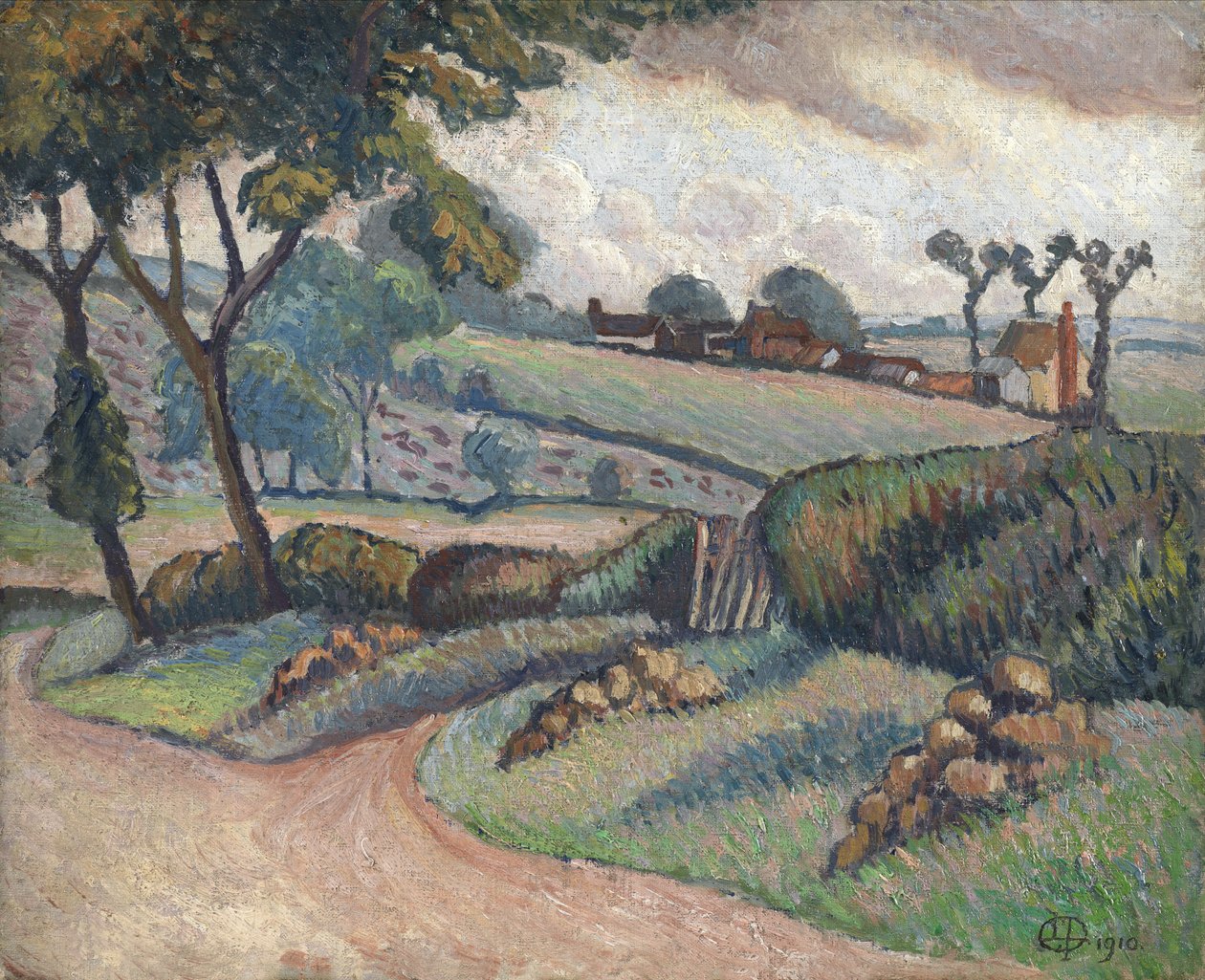 Duton Hill, Essex, 1910 de Lucien Pissarro