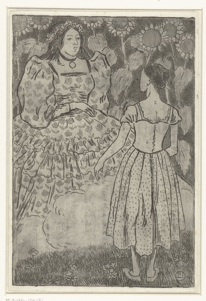 El hada se le aparece a Cenicienta de Lucien Pissarro
