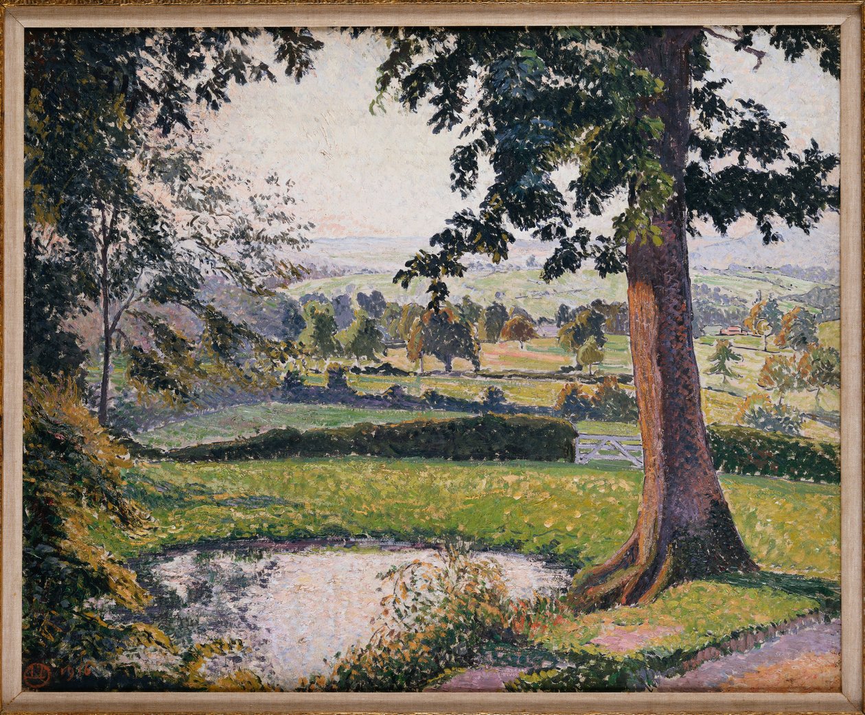 Estanque Gunville, Sedgeville de Lucien Pissarro
