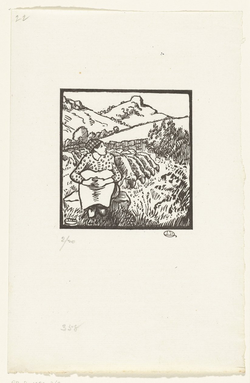 del pastor Bergère C.O. de Mont Tour de Lucien Pissarro