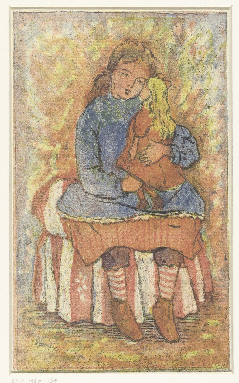 Niña con muñeca de Lucien Pissarro