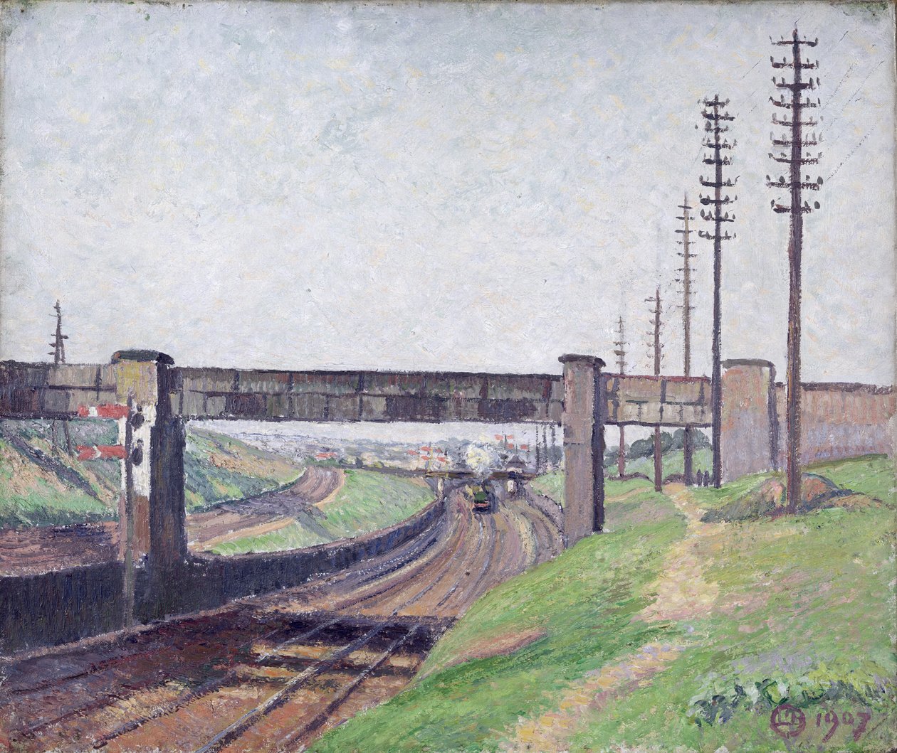Puente ferroviario de Wells Farm, Acton de Lucien Pissarro