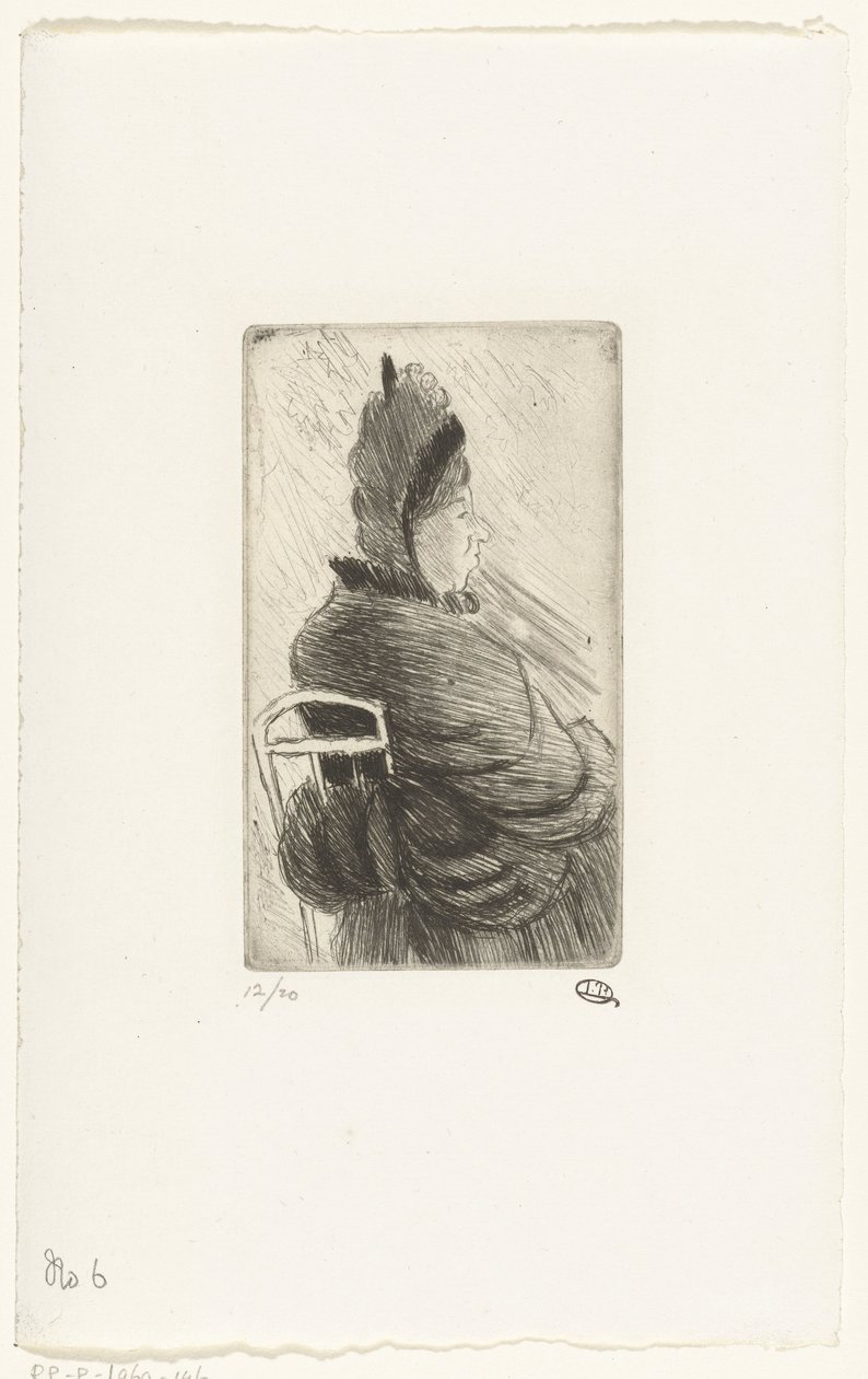 Mujer sentada
Anciana en una silla de jardín de Lucien Pissarro
