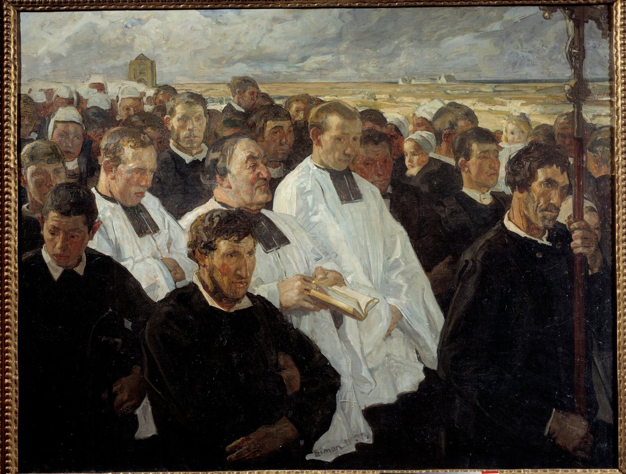 Procesión en Penmarch en Bretaña de Lucien Simon