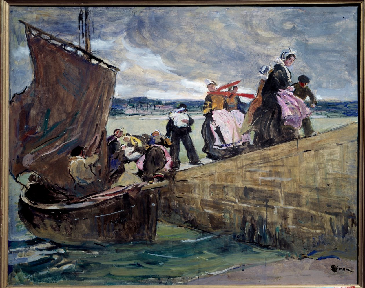 El contrabandista en Sainte Marine en Bretaña. Pintura de Lucien Simon, 1907. Rennes, Museo de Bellas Artes de Lucien Simon