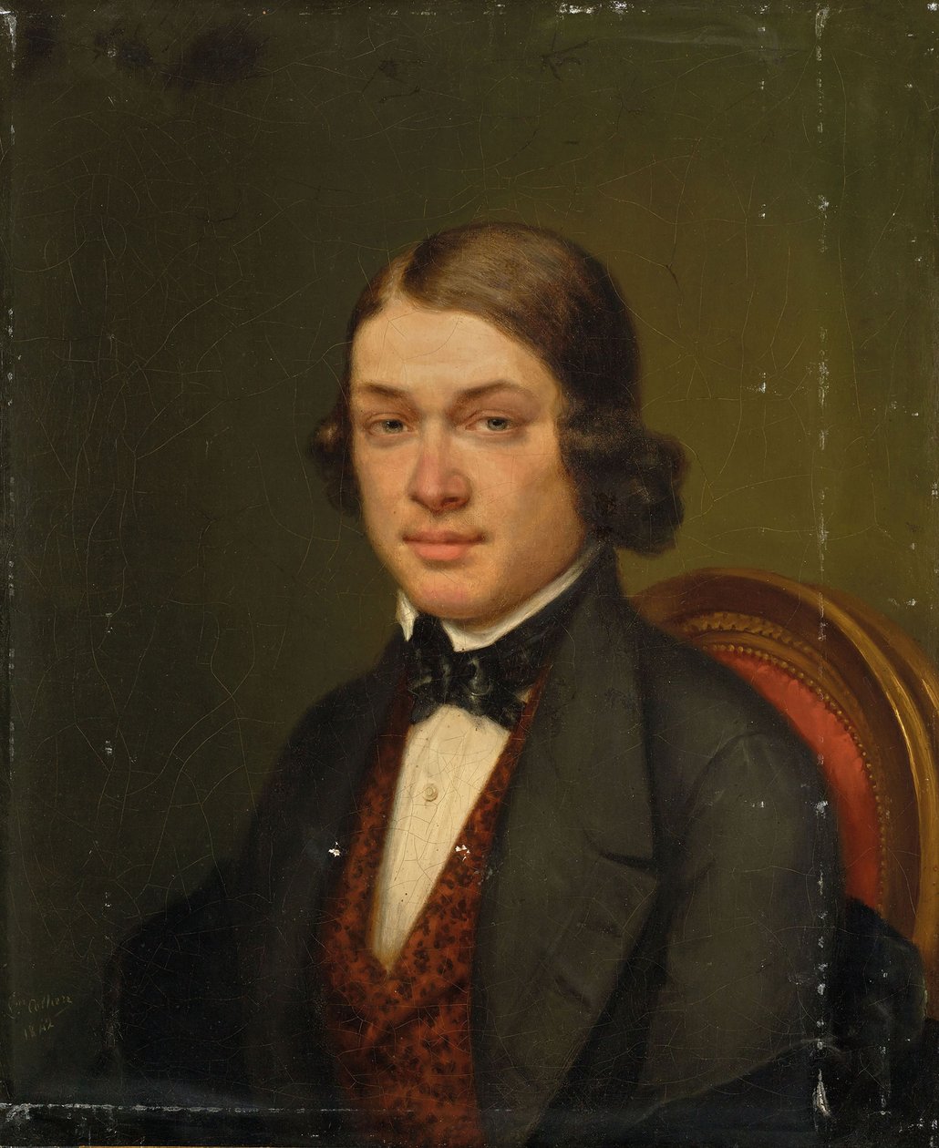 Retrato del compositor Robert Schumann 1810-1856, 1842 de Lucienne Collière