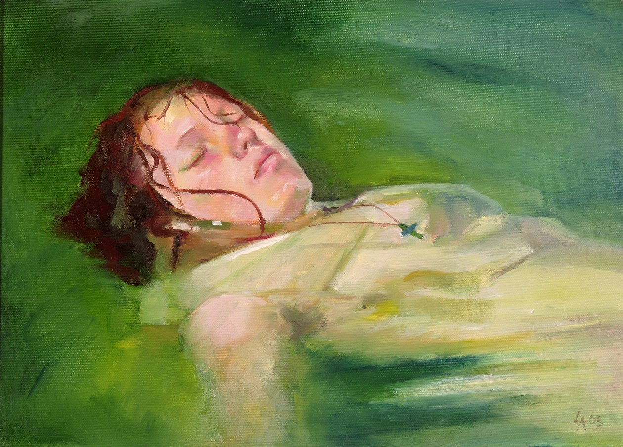 Chica a la deriva, 2004 (óleo sobre lienzo) de Lucinda Arundell